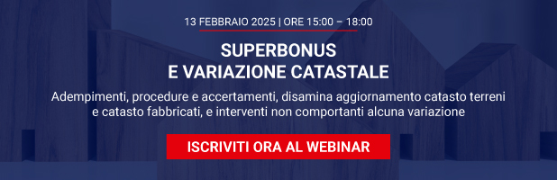 Corso Superbonus e variazione catastale