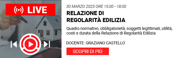 Relazione di Regolarita Edilizia [Corso live 30 marzo 2023]
